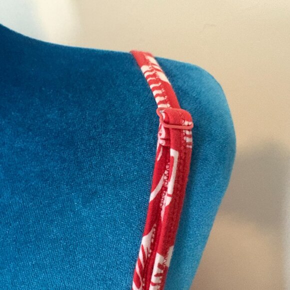 Tommy Bahama Red Tropical Floral Mini Dress Stretch Knit Size M - Picture 8 of 9